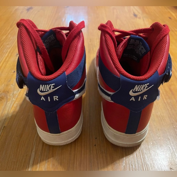 Nike Air Force 1 ‘07 Chenille Swoosh Red White Blue - Picture 4 of 4
